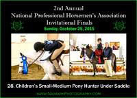 10/25/15 28. Children's Small-Medium Pony Hunter Under Saddle & Ch/Res.