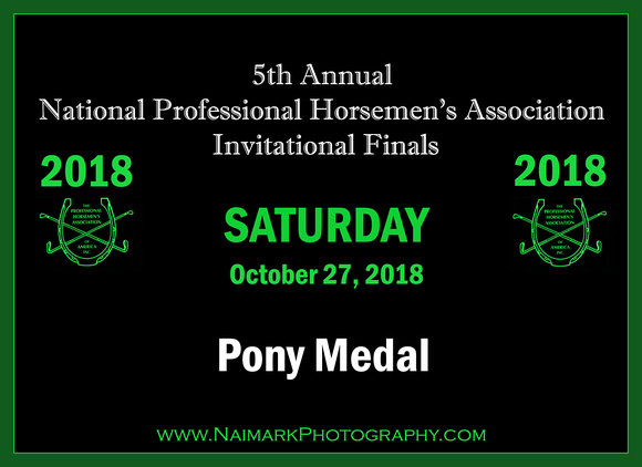 181027 NPHA NaimarkPhoto Sat Pony Medal